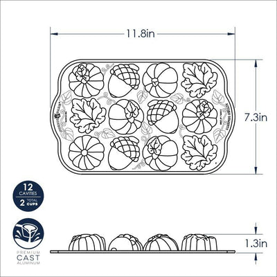 Nordic Ware Autumn Delights Cakelet Pan: A Harvest Celebration in Every Bite