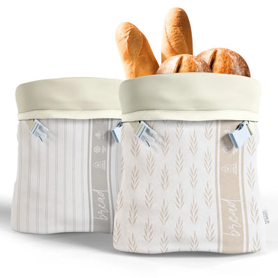Reusable Beeswax Lined Bread Bags | Set of 2
