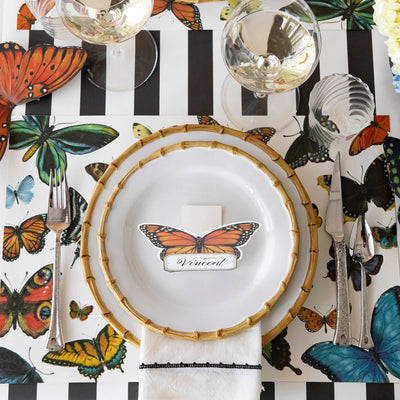Hester & Cook Black Classic Stripe Paper Table Runner | 20" x 25' Roll