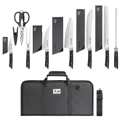 Cangshan HELENA Series 9‑Piece BBQ Knife Set with Black Bag