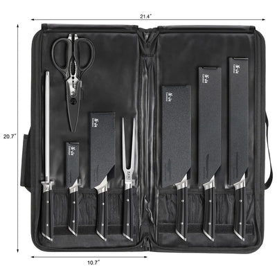 Cangshan HELENA Series 9‑Piece BBQ Knife Set with Black Bag