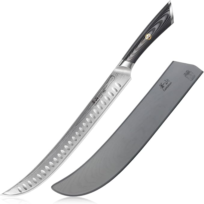 Cangshan NAKA Series Offset Butcher Knife w/Sheath | 12 Inch