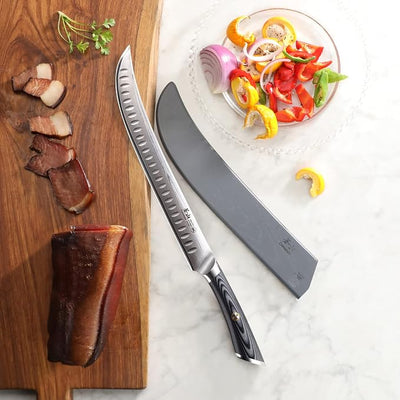 Cangshan NAKA Series Offset Butcher Knife w/Sheath | 12 Inch