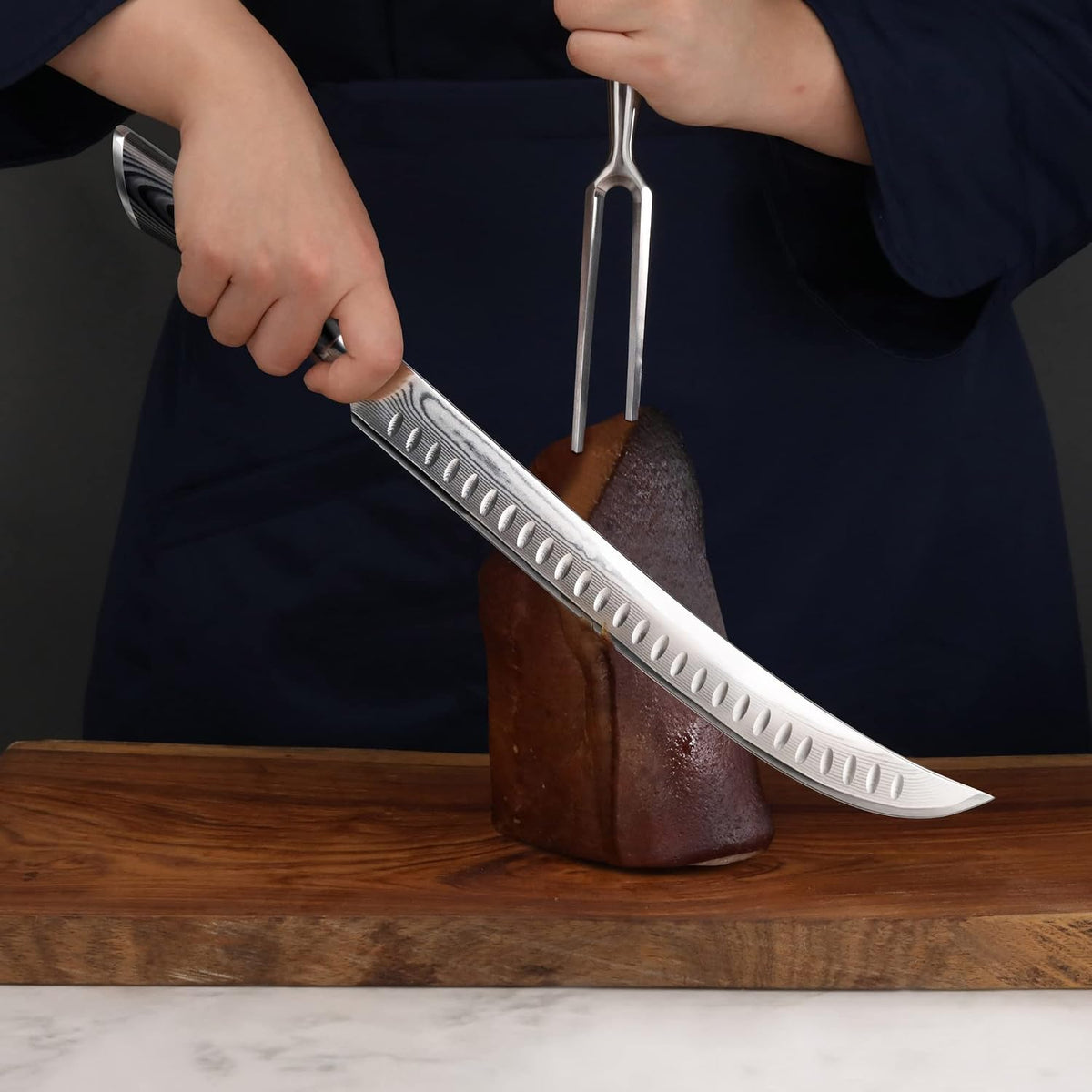 Cangshan NAKA Series Offset Butcher Knife w/Sheath | 12 Inch