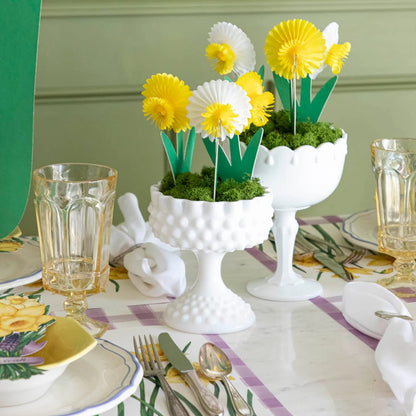Hester & Cook Honeycomb Small Daffodils | Set of 3 3D Paper Spring Decorations