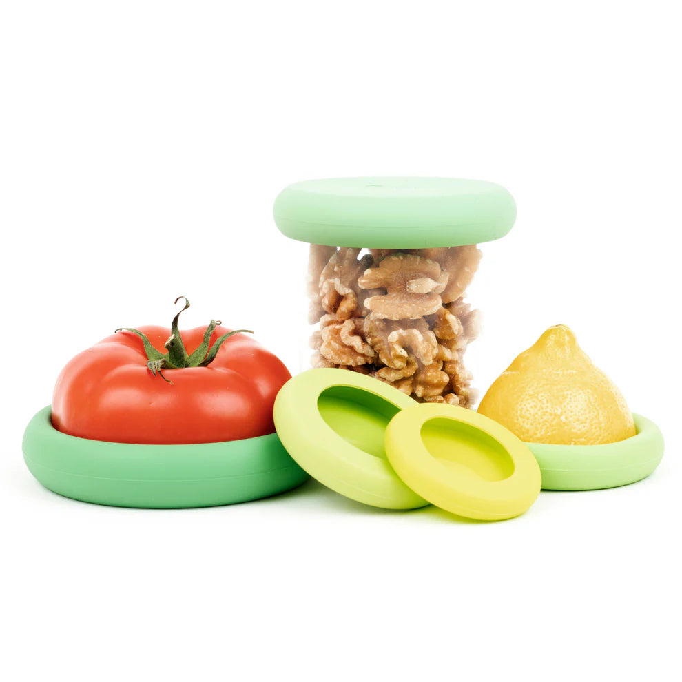 Food Huggers Silicone Food Saver | Set of 5 | Fresh Greens