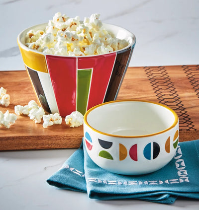 Knoll Snack Bowl | Hand‑Painted Modern Serveware