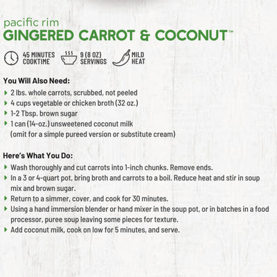 Frontier Soups Pacific Rim Gingered Carrot & Coconut Soup Mix