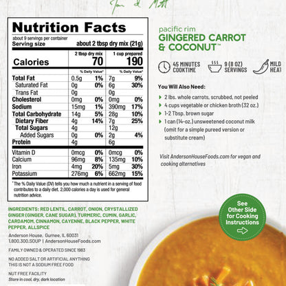 Frontier Soups Pacific Rim Gingered Carrot & Coconut Soup Mix
