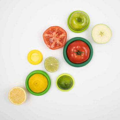 Food Huggers Silicone Food Saver | Set of 5 | Fresh Greens