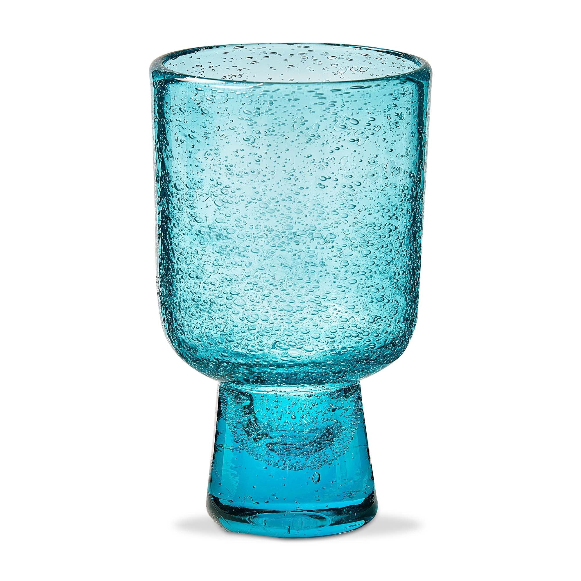 TAG Bubble Glass Footed All‑Purpose | Aqua