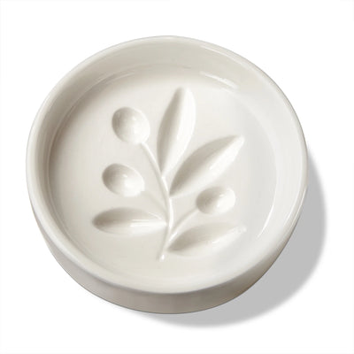 Olive Branch Earthenware Dipping Dish for Oils & Vinegars
