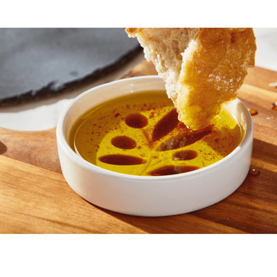 Olive Branch Earthenware Dipping Dish for Oils & Vinegars