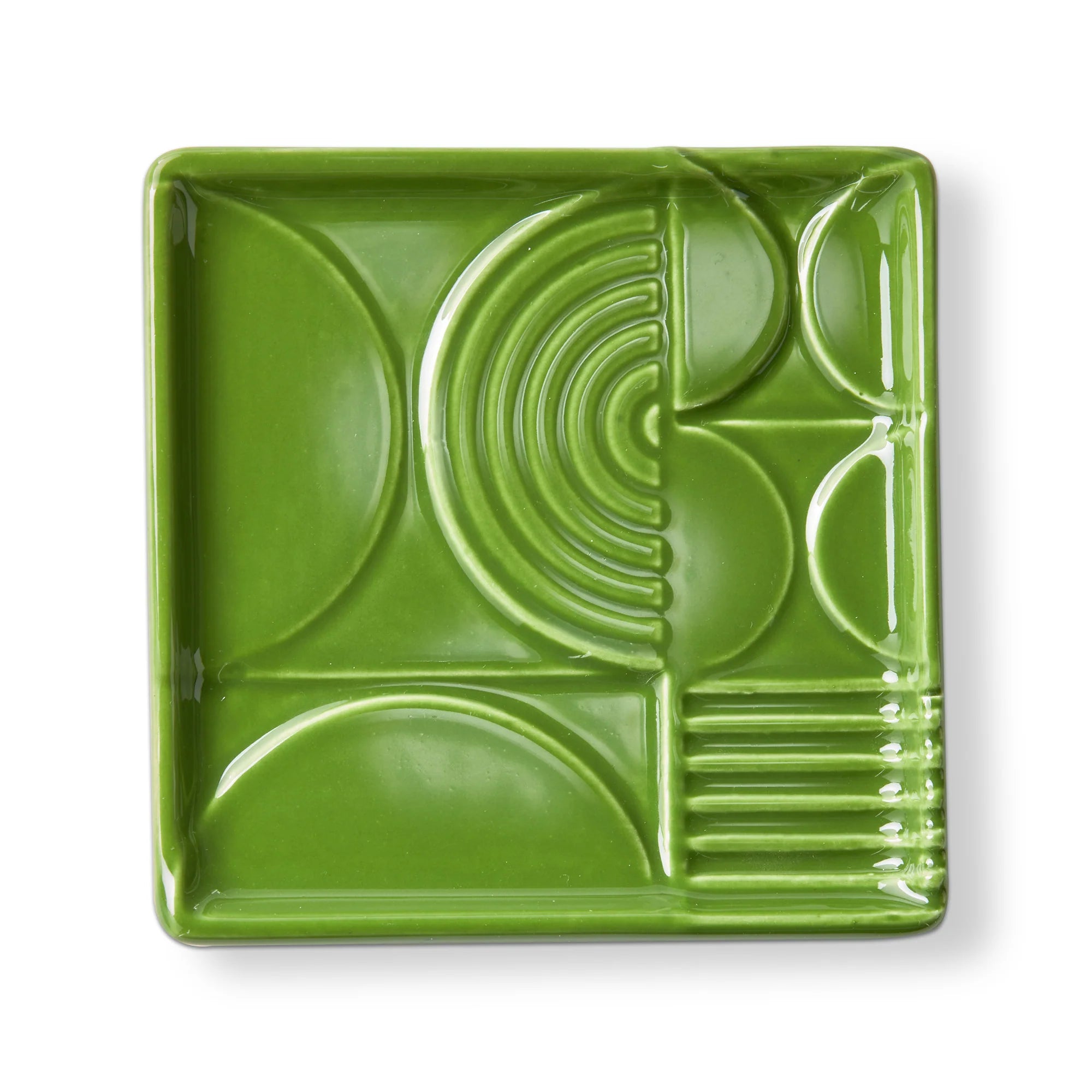 Knoll Square Trinket Dish – Sculptural Modern Earthenware