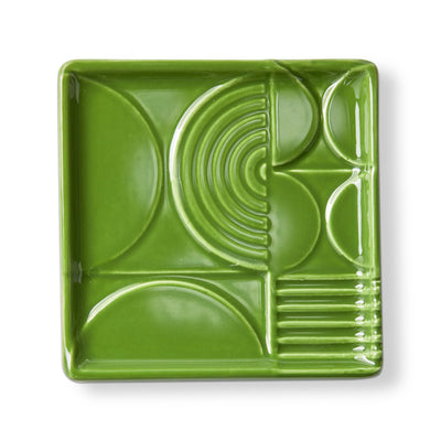 Knoll Square Trinket Dish – Sculptural Modern Earthenware