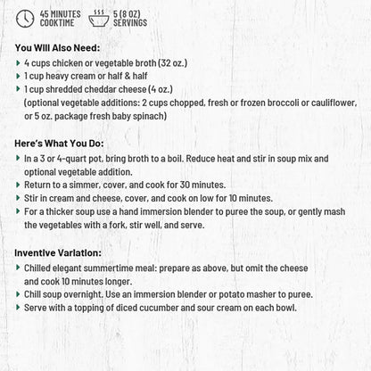 Frontier Soups VA Blue Ridge Broccoli Cheddar Soup Mix