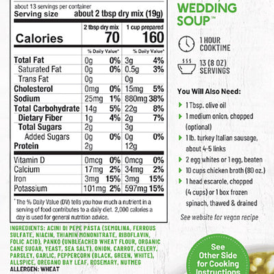 Frontier Soups Little Italy Wedding Soup Mix