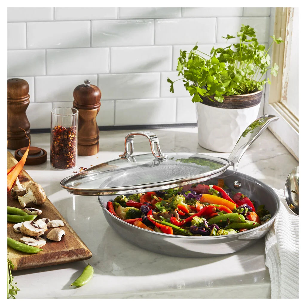 Henckels Clad H3 Ceramic Non-Stick Fry Pan with Lid | 10 Inch