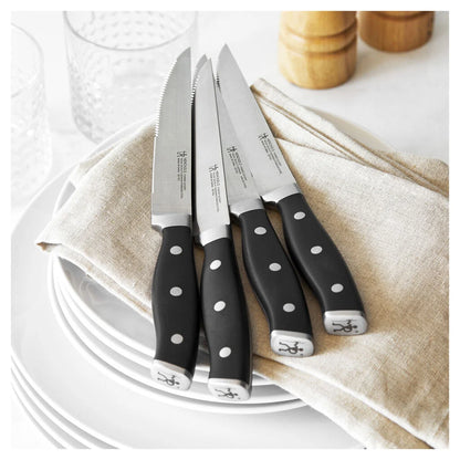 Henckels Forged Accent Steak Knife Set 4 Piece | Black