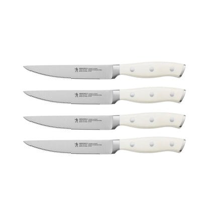 Henckels Forged Accent 4 Piece Steak Knife Set | White