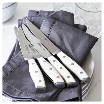 Henckels Forged Accent 4 Piece Steak Knife Set | White