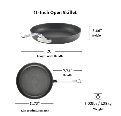 Hestan TITUM® Fusion™ 11" Nonstick Open Skillet | Professional Medium Frying Pan