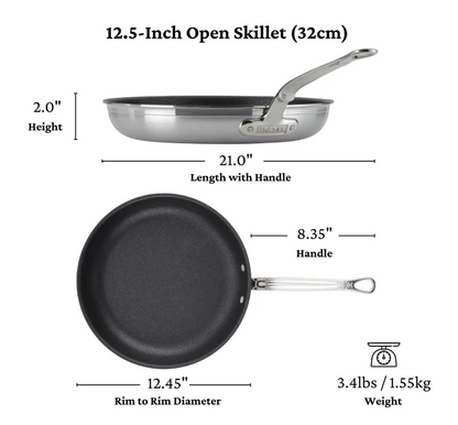 Hestan ProBond® Forged™ 12.5" Nonstick Skillet | Professional Forged Aluminum Frying Pan disc