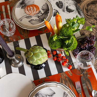 Hester & Cook Black Classic Stripe Paper Table Runner | 20" x 25' Roll