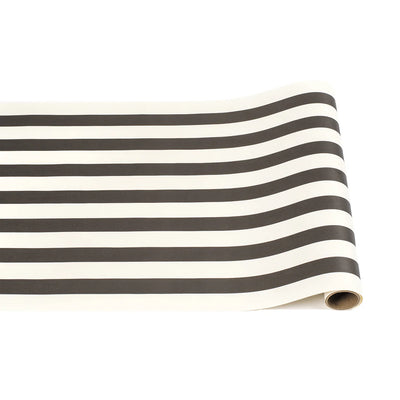 Hester & Cook Black Classic Stripe Paper Table Runner | 20" x 25' Roll
