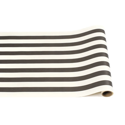 Hester & Cook Black Classic Stripe Paper Table Runner | 20" x 25' Roll
