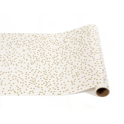 Hester & Cook Gold Confetti Paper Table Runner | 20" x 25' Metallic Roll