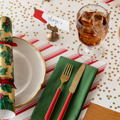 Hester & Cook Gold Confetti Paper Table Runner | 20" x 25' Metallic Roll
