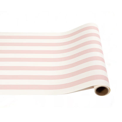 Hester & Cook Pink Classic Stripe Paper Table Runner | 20" x 25' Roll