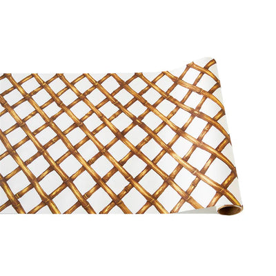 Hester & Cook Bamboo Lattice Paper Table Runner | 20" x 25' Neutral Roll