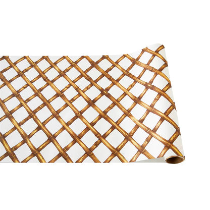 Hester & Cook Bamboo Lattice Paper Table Runner | 20" x 25' Neutral Roll