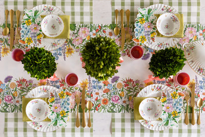 Hester & Cook Wildflower Paper Table Runner – 20" x 25' Floral Roll