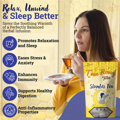 Slumber Tea | Relaxing Caffeine-Free Herbal Blend with Real Honey