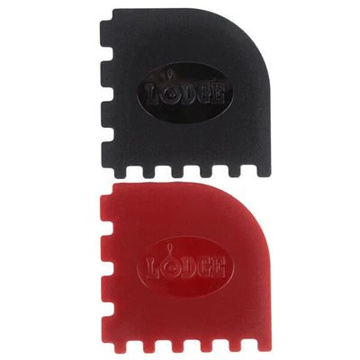 Lodge Grill Pan Scrapers | Red & Black (Set of 2)