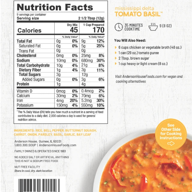 Frontier Soups Mississippi Delta Tomato Basil Soup