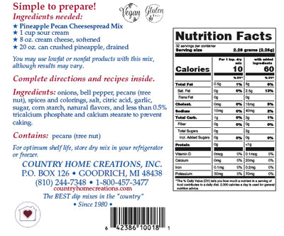 Pineapple Pecan Cheese Spread Mix