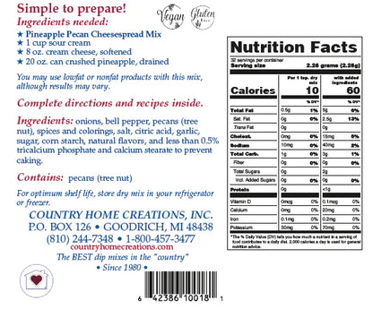 Pineapple Pecan Cheese Spread Mix