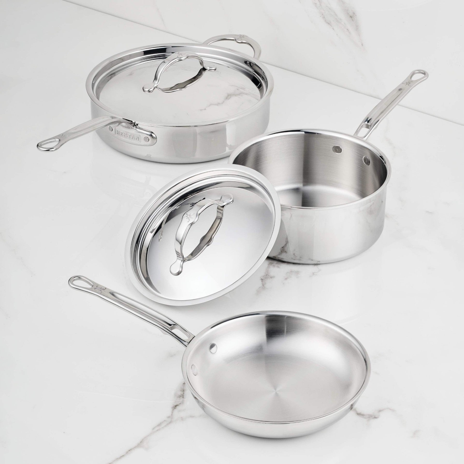 ProBond LUXE 5 Piece: 11" open skillet, 2 qt covered Saucepan, 3.5 qt covered Sauté Pan