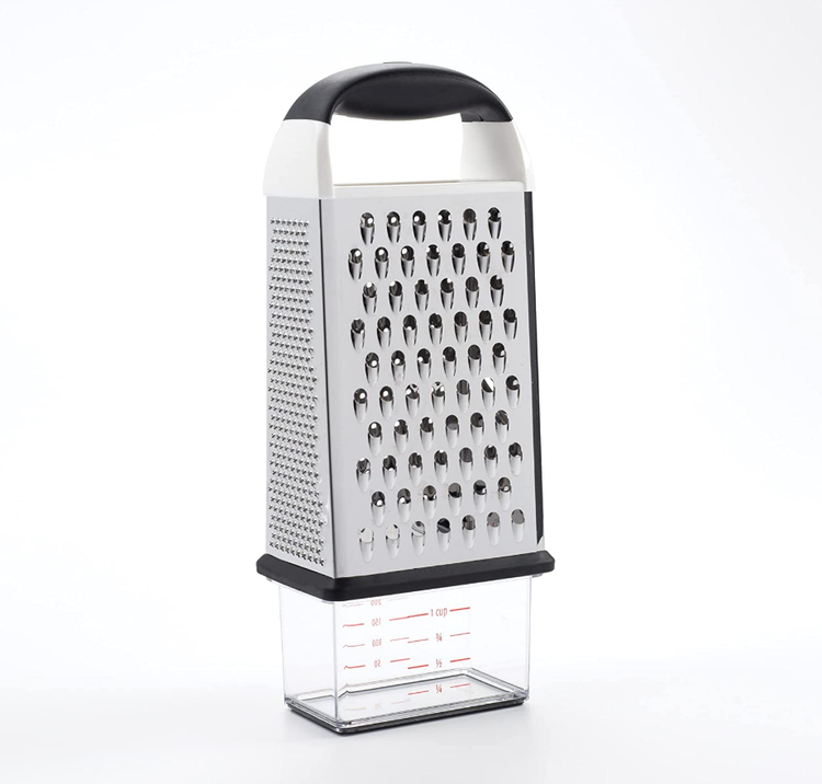Etched Box Grater With Removable Zester