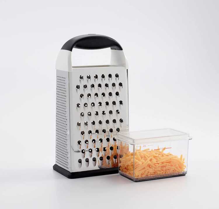 Etched Box Grater With Removable Zester