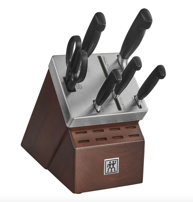Zwilling Four Star Self Sharpening Knife Block Set | 7 Piece