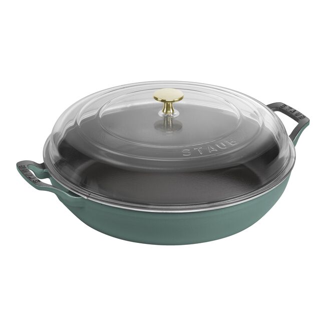 Staub 3.5qt Braiser with Glass Lid - Eucalyptus
