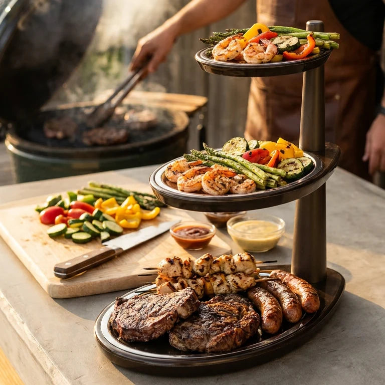 Totem Axis Black 3‑Tier Serving Stand