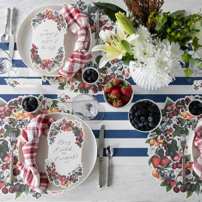 Hester & Cook Die-Cut Berry Wreath Paper Placemats | Set of 12