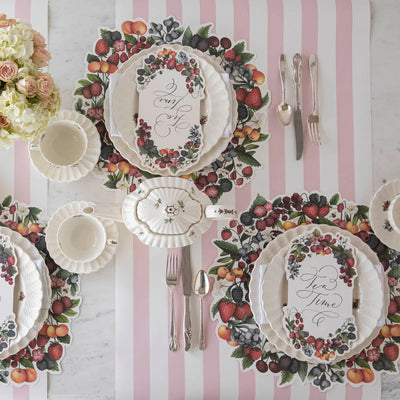 Hester & Cook Die-Cut Berry Wreath Paper Placemats | Set of 12