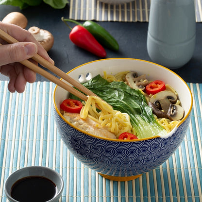 World Foods Noodle Bowl 6.3" With Chopsticks